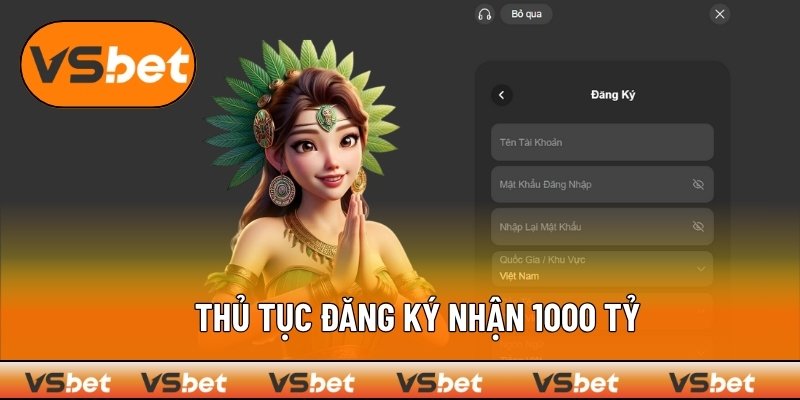 Hướng dẫn đăng ký nhận thưởng giá trị khủng VSBET